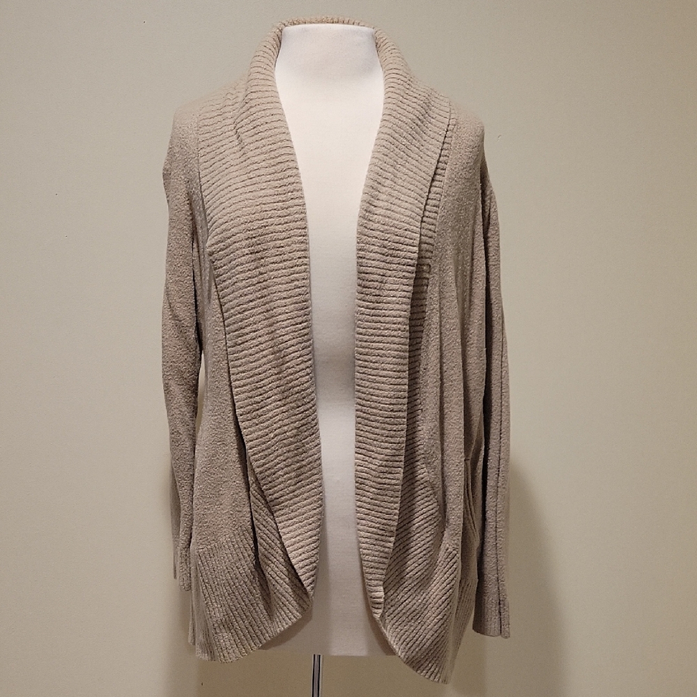 Rachel Zoe Taupe Open-Front Cardigan